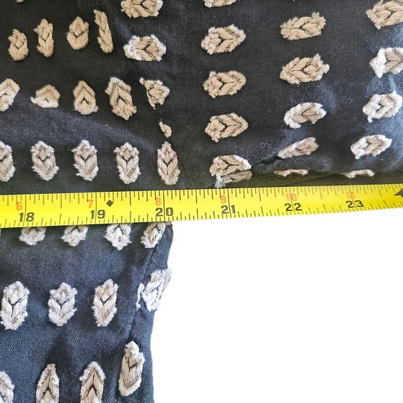 ANTHROPOLOGIE Pilcro & The Letterpress Textured Blouse Button Down Charcoal XS - Picture 6 of 10